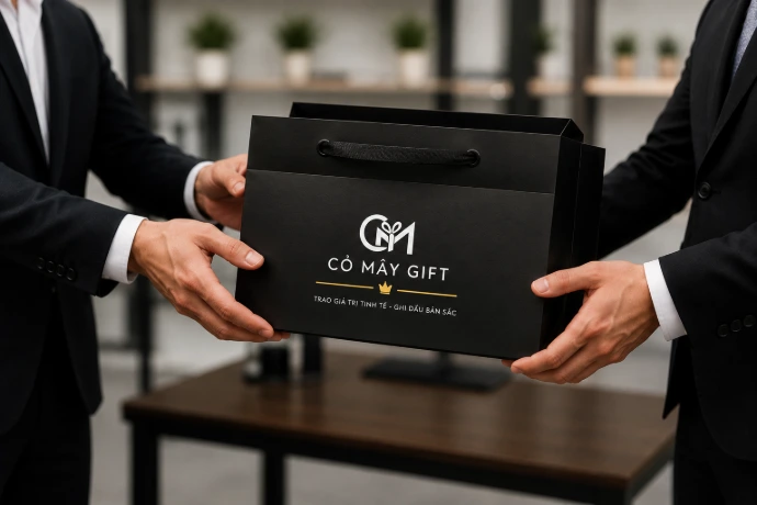 Hộp quà tặng doanh nghiệp sang trọng tinh tế - Cỏ May Gift