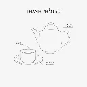 Bộ trà 0.8 L - Camellia - Chỉ Vàng1.webp