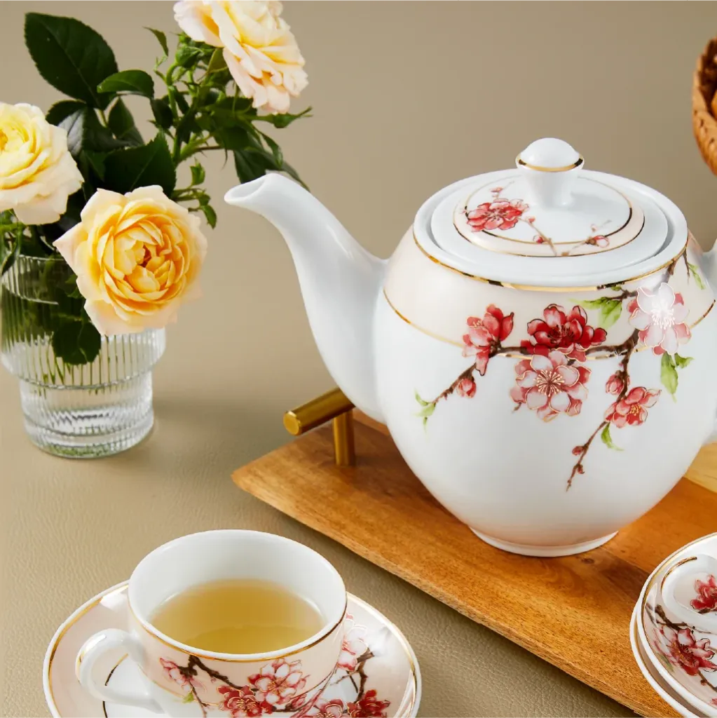 Bộ trà 0.8 L - Camellia - Hoa Đào2.webp
