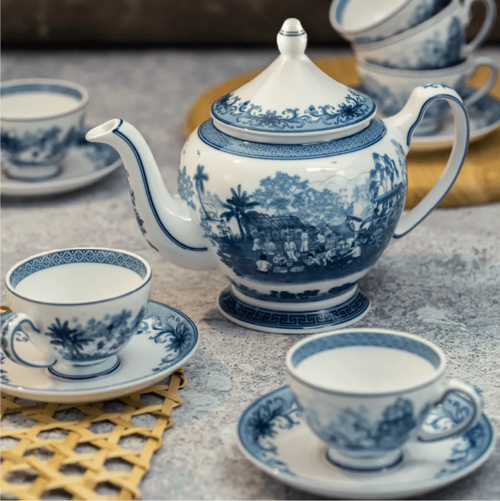 Bộ trà 0.8 L - Hoàng Cung - Hồn Quê2.webp