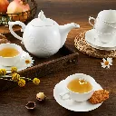 Bộ trà 0.7 L - Sen - Trắng2.webp