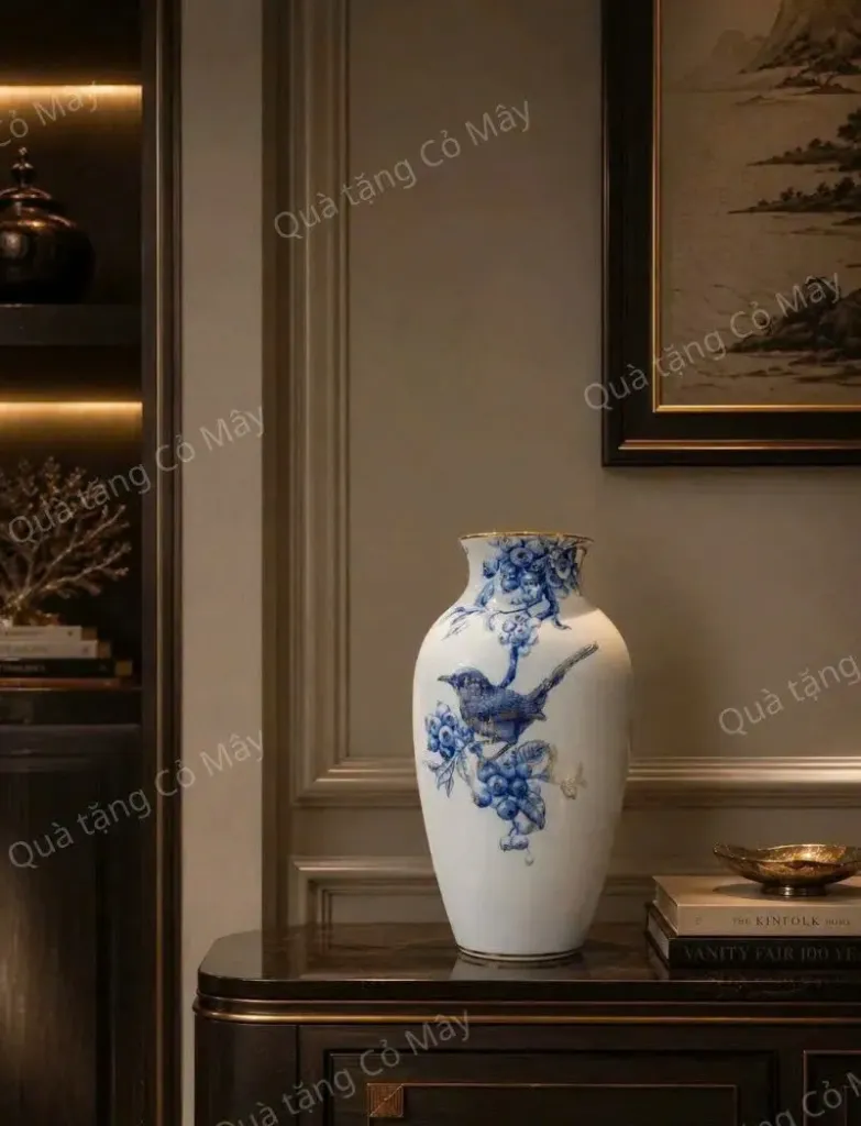 Bình hoa Minh Long 27 cm - Họa Mi & Hoa Bưởi