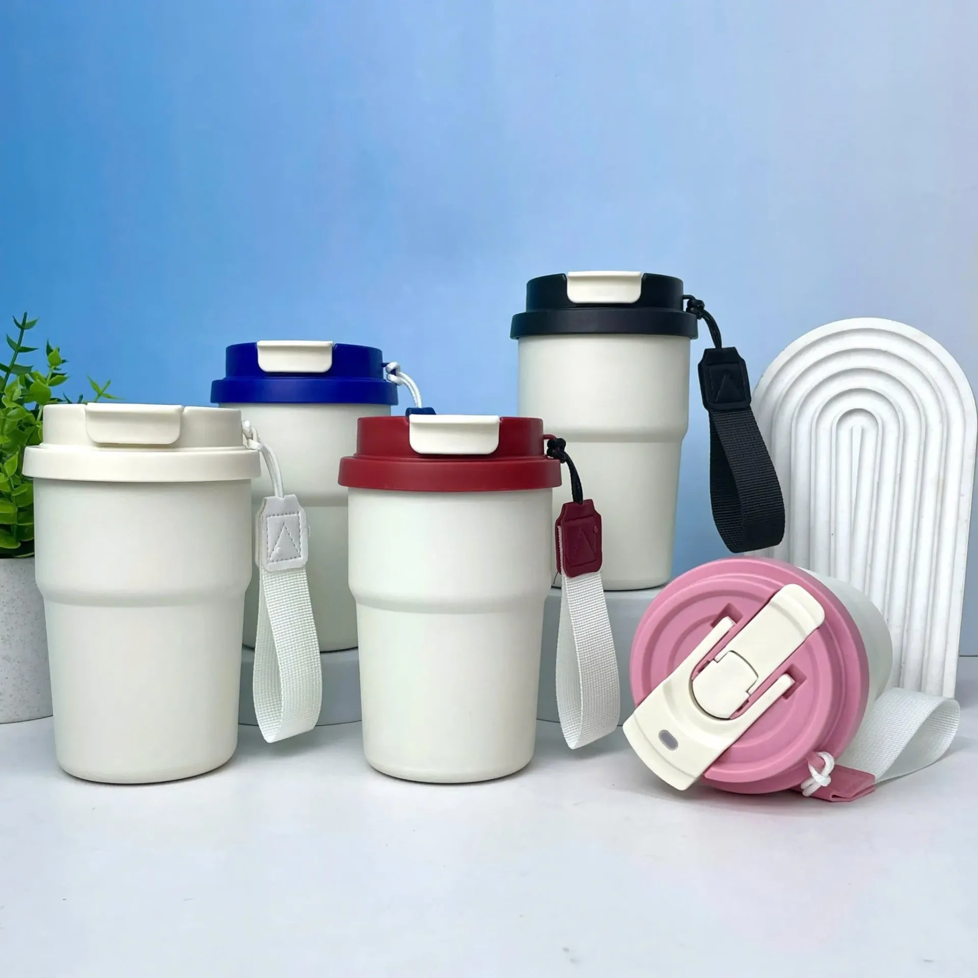 Ly giữ nhiệt Coffee Inox 450ml (Nắp Hồng)