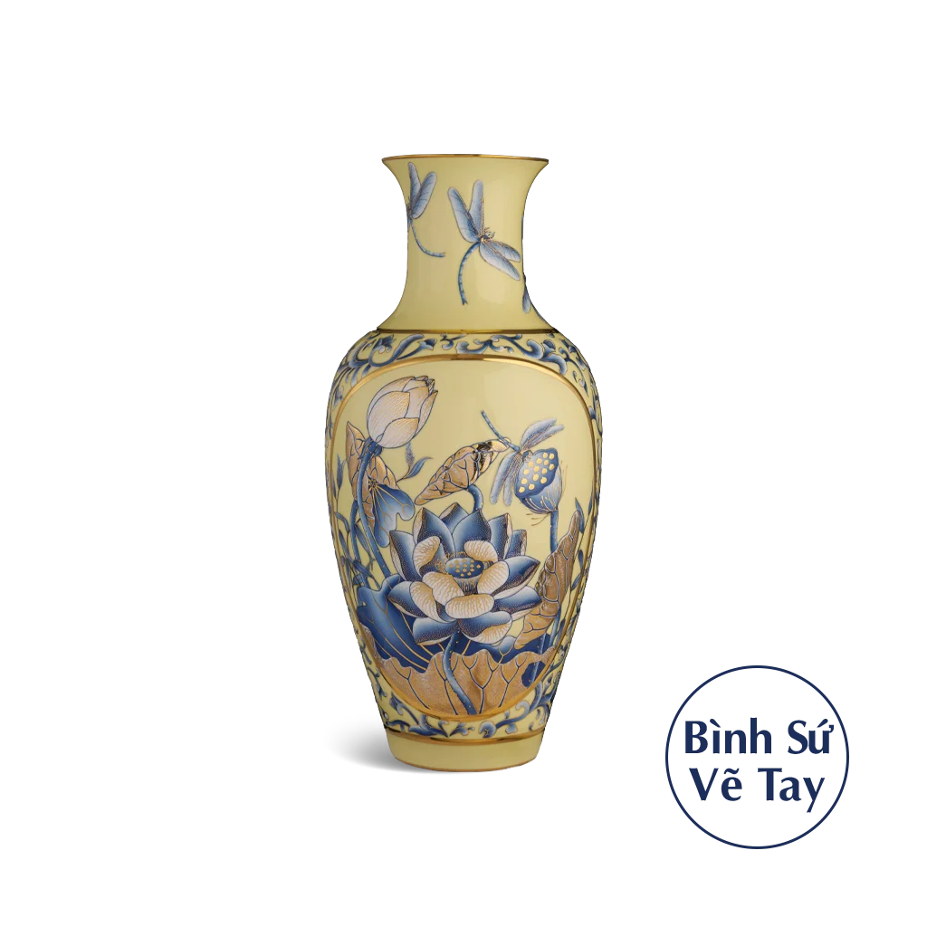 Bình hoa Minh Long 50 cm - Sen