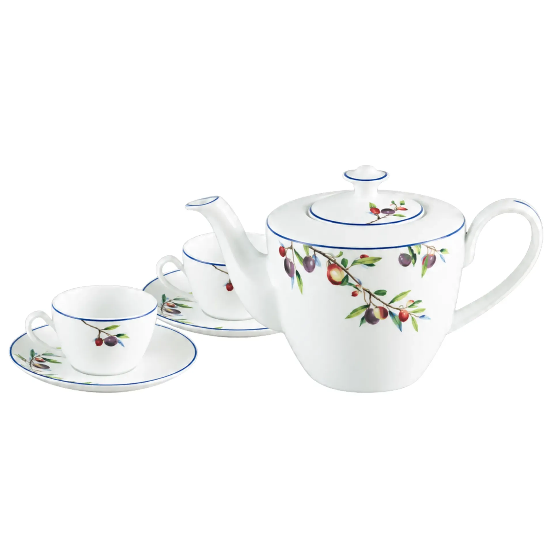 Bộ trà Minh Long 0.65 L - Daisy - Quả Ôliu