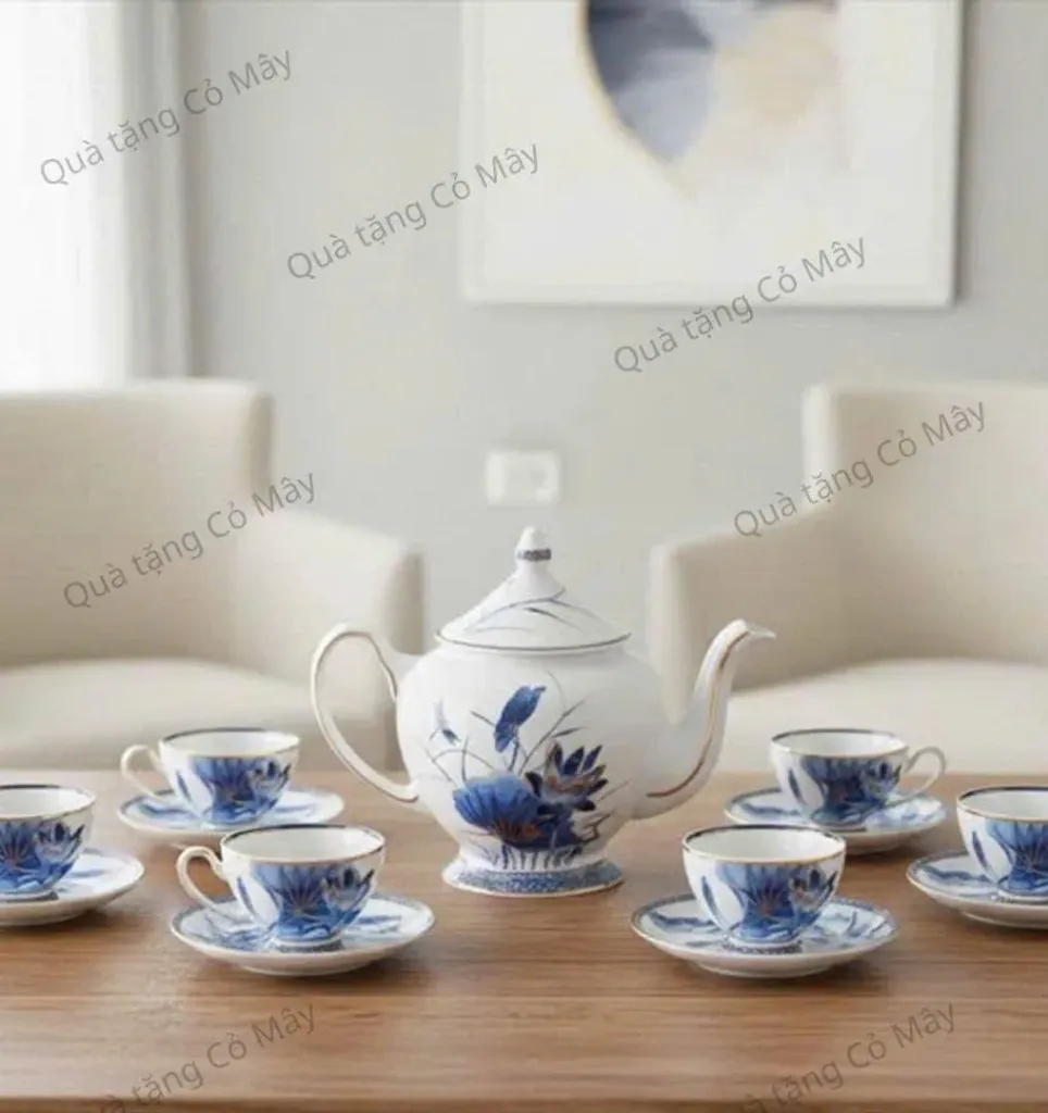Bộ trà 1.3 L - Hoàng Cung - Sen Vàng