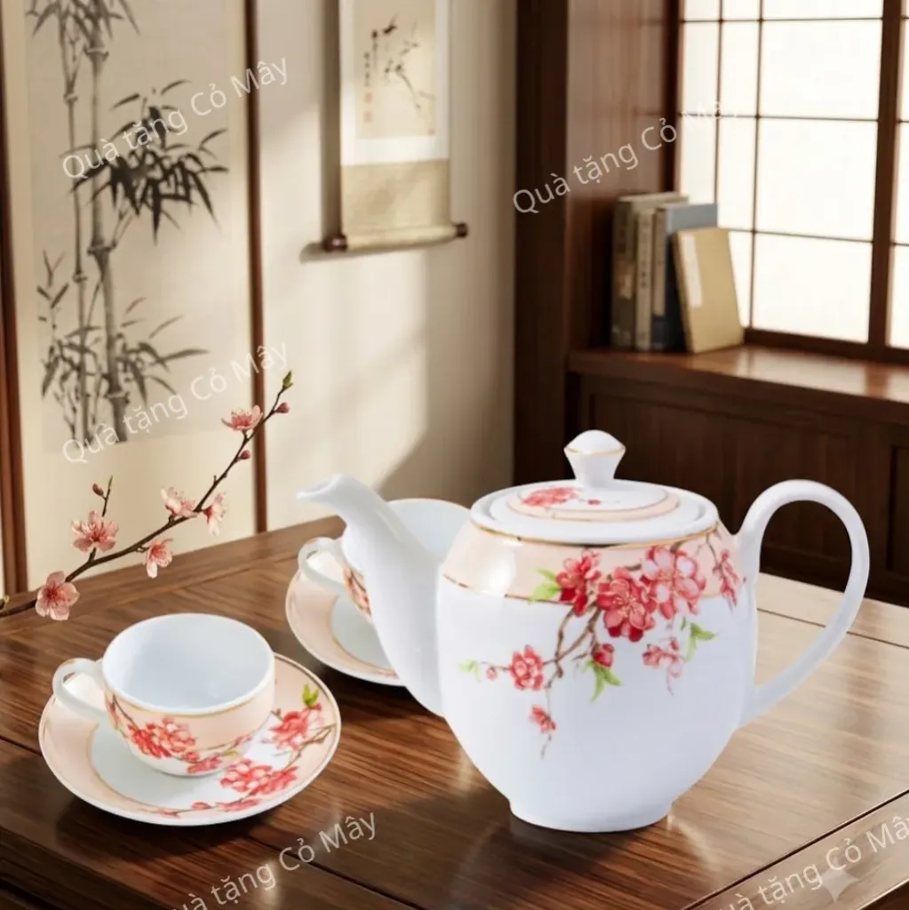 Bộ trà 0.8 L - Camellia - Hoa Đào