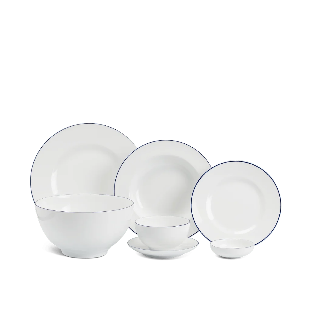 Bộ đồ ăn Minh Long - Camellia - Chỉ Xanh Dương