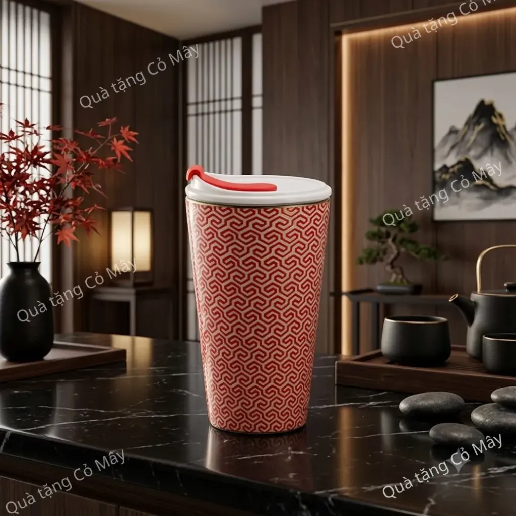 Ly Dưỡng Sinh 0.48L + Nắp Ống Hút Red Karakusa