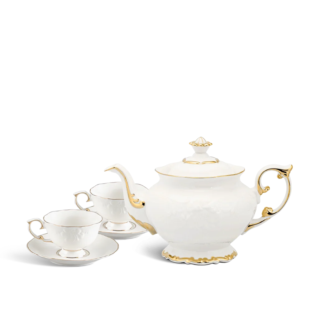 Bộ trà Minh Long 0.8 L - Đài Các IFP - Chỉ Vàng 2
