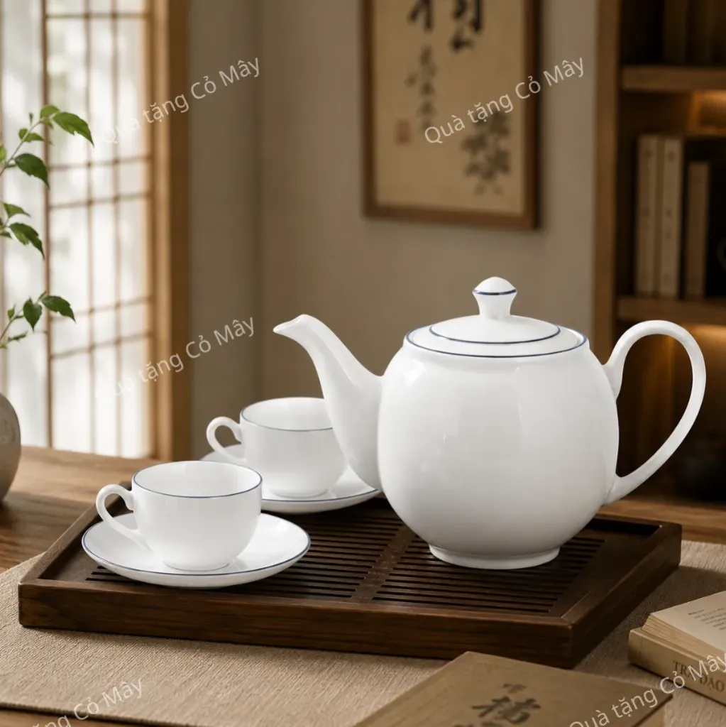 Bộ trà 0.8 L - Camellia - Chỉ Xanh Dương