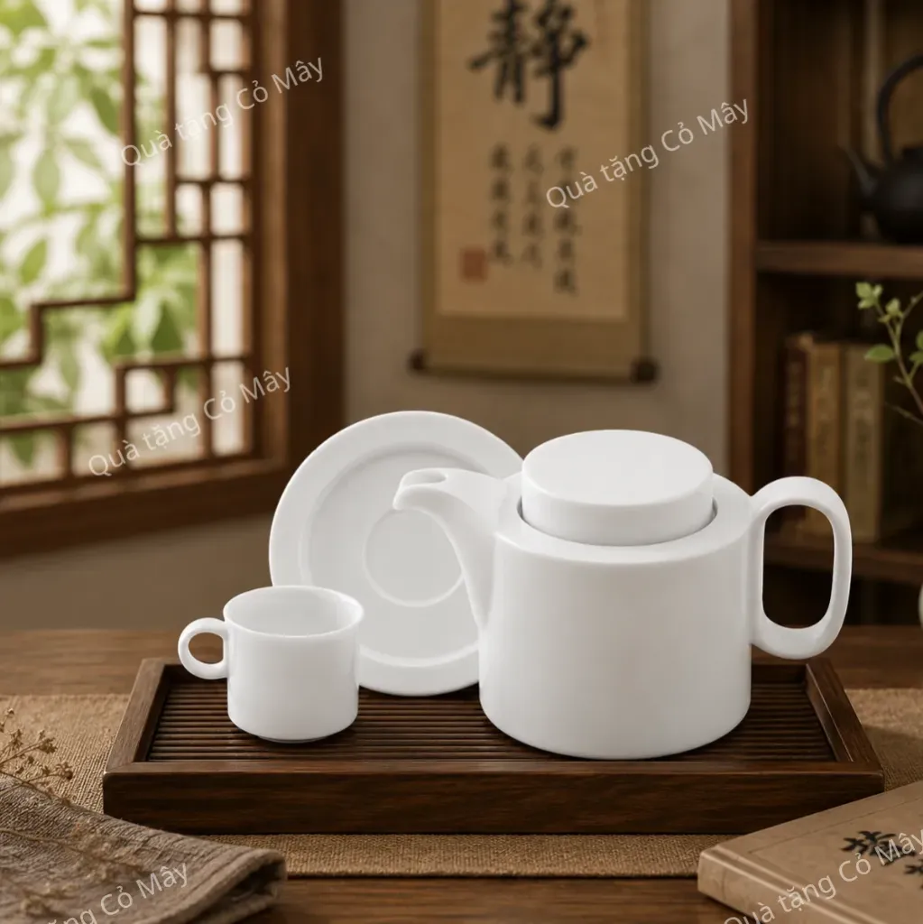Bộ trà cao 0.33 L - Gastroline - Trắng