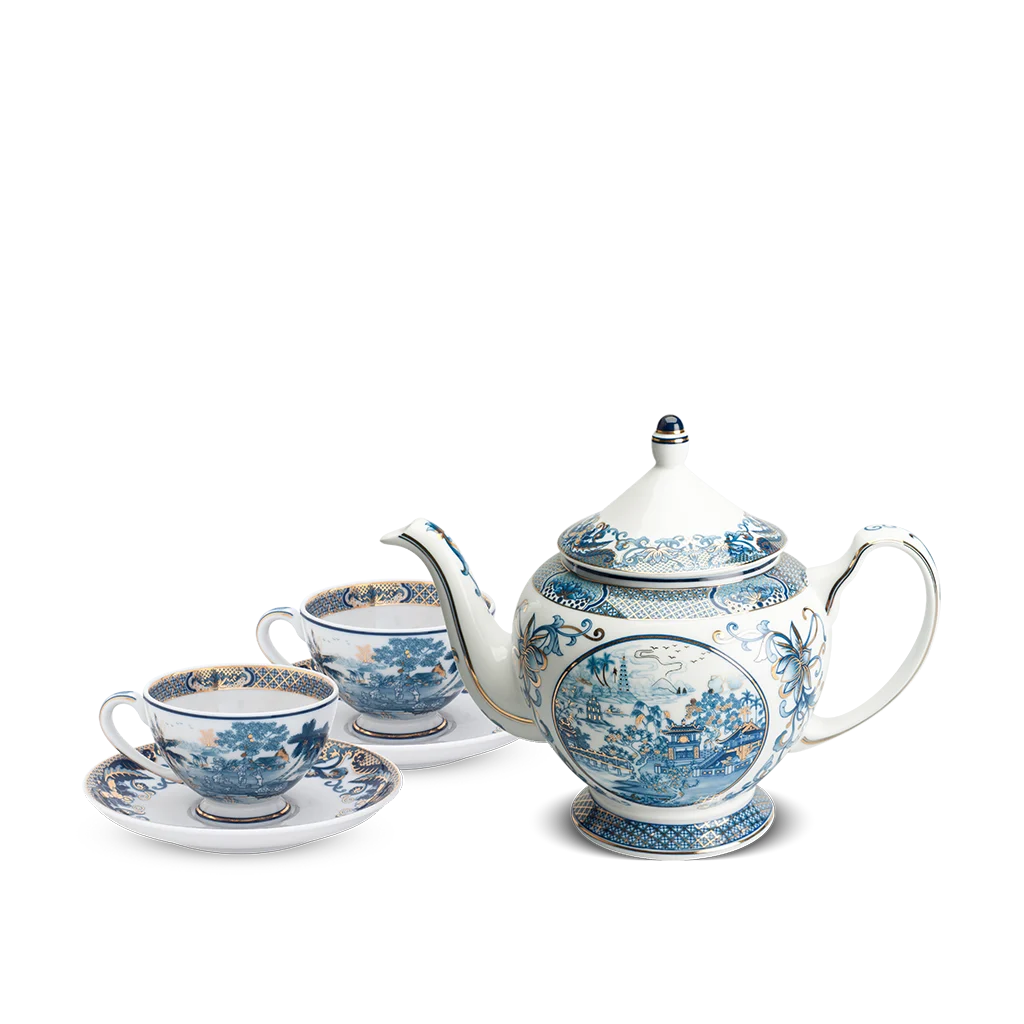 Bộ trà Minh Long - Hoàng Cung - Hồn Việt Vàng (0,65 L)