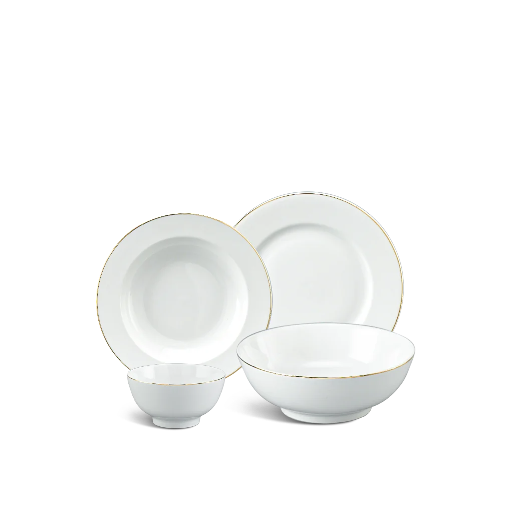 Bộ đồ ăn Minh Long - Jasmine - Viền Chỉ Vàng