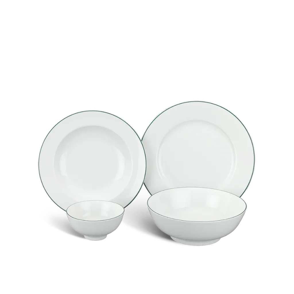 Bộ đồ ăn Minh Long - Jasmine - Chỉ Xanh Lá