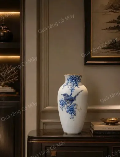Bình hoa Minh Long 27 cm - Họa Mi & Hoa Bưởi