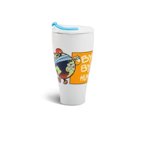 Ly sứ dưỡng sinh Minh Long 0.48 L (K2) + Nắp ống hút - Bye Bye Human