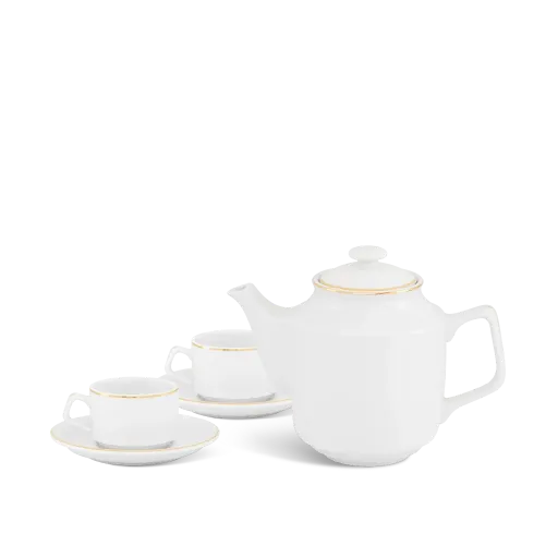 Bộ trà Minh Long - Jasmine - Viền chỉ vàng