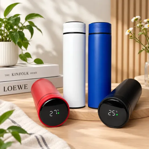 Bình giữ nhiệt hiển thị nhiệt độ LED 500ml - Nắp có viền