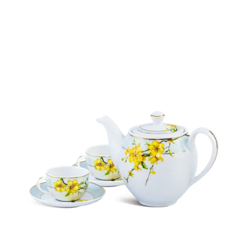 Bộ trà Minh Long 0.8 L - Camellia - Hoa Mai
