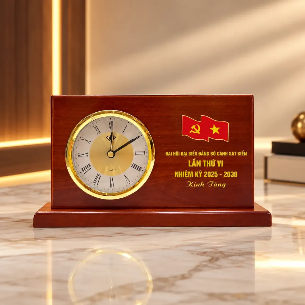 Đồng hồ Gỗ - Hình chữ nhật