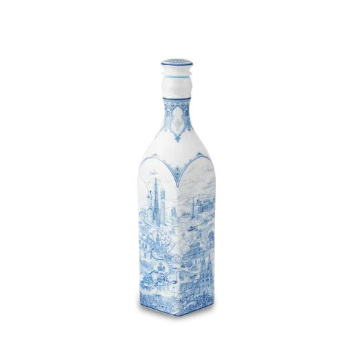 Chai sứ dưỡng sinh vuông Minh Long 1.0 L + Nắp (K1)