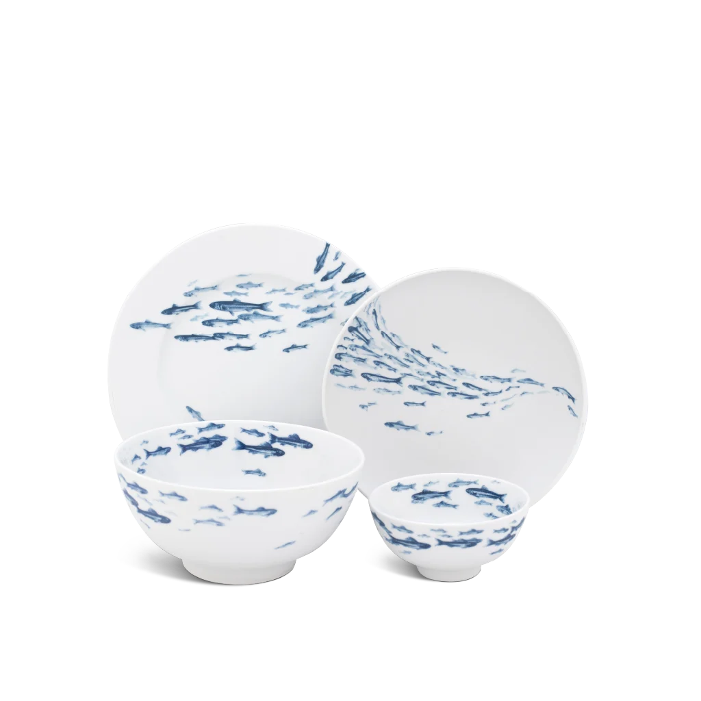Bộ đồ ăn Minh Long - Jasmine - Cá Cơm Sương Mờ