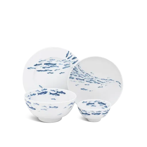 Bộ đồ ăn Minh Long - Jasmine - Cá Cơm Sương Mờ