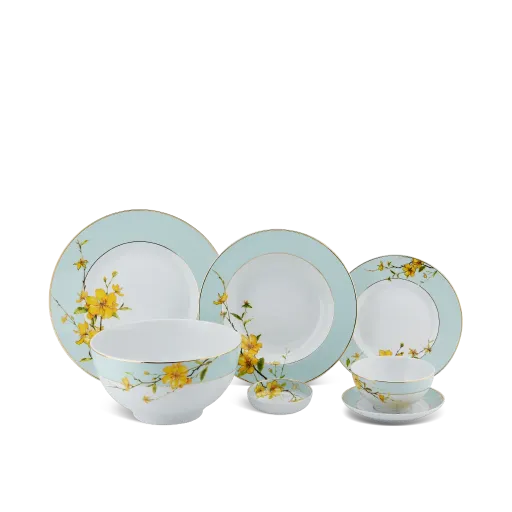 Bộ đồ ăn Minh Long - Camellia - Hoa Mai