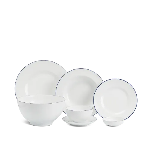 Bộ đồ ăn Minh Long - Camellia - Chỉ Xanh Dương