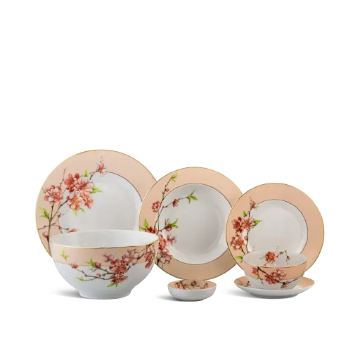 Bộ đồ ăn Minh Long - Camellia - Hoa Đào