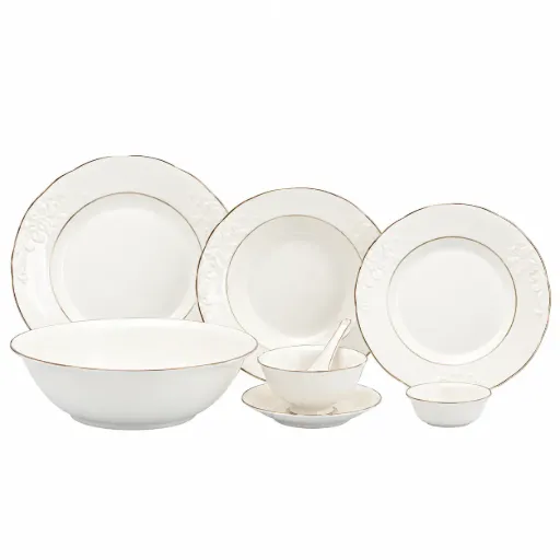 Bộ đồ ăn Minh Long - Đài Các IFP - Chỉ Bạch Kim