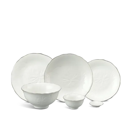 Bộ đồ ăn Minh Long - Sen IFP - Chỉ Bạch Kim